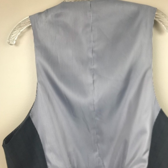 John Varvatos Gray Plaid Waistcoat Vest - Picture 7 of 7